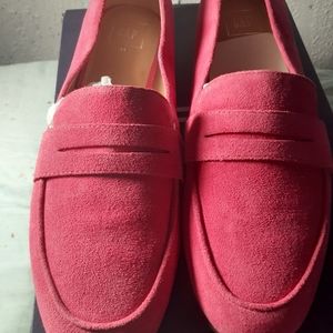 NWOT Pink Suede Ladies Loafers